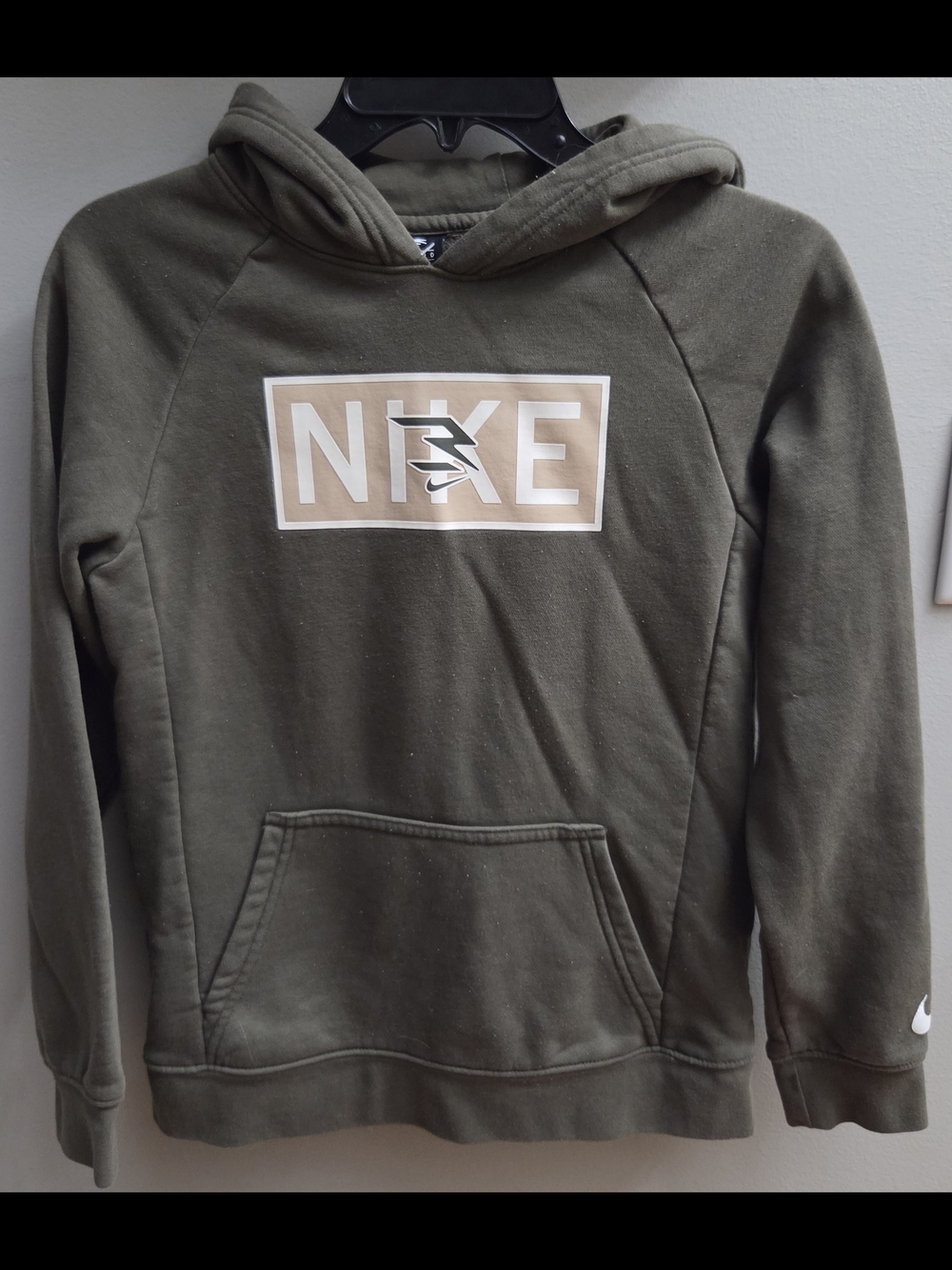 Nike 3 Brand Boy's Large Olive Green Hoodie